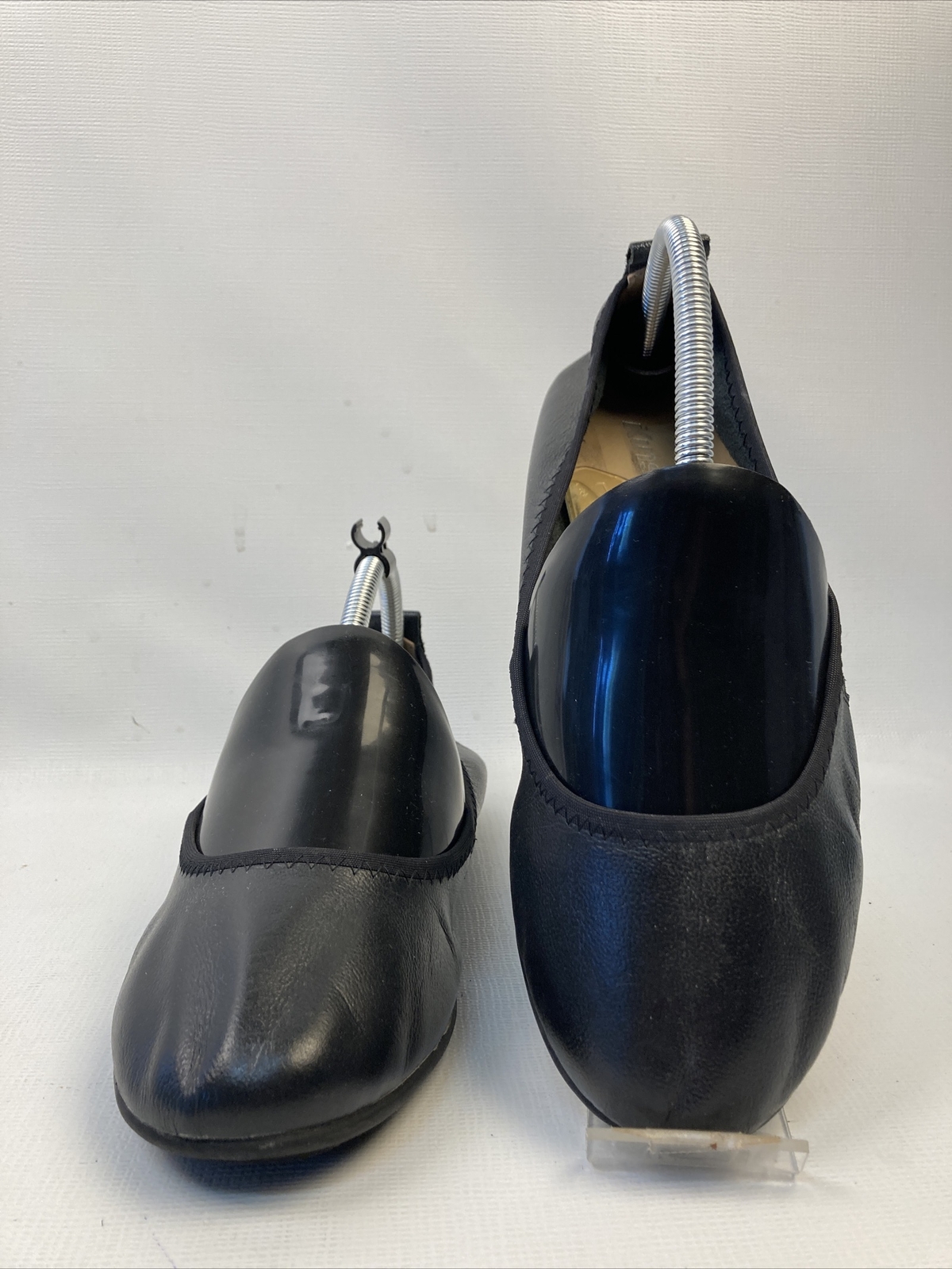 Kunsto Women’s Shoes Size 7-8 Leather Closed Toe Slide Black Flats Footbed 9.25”