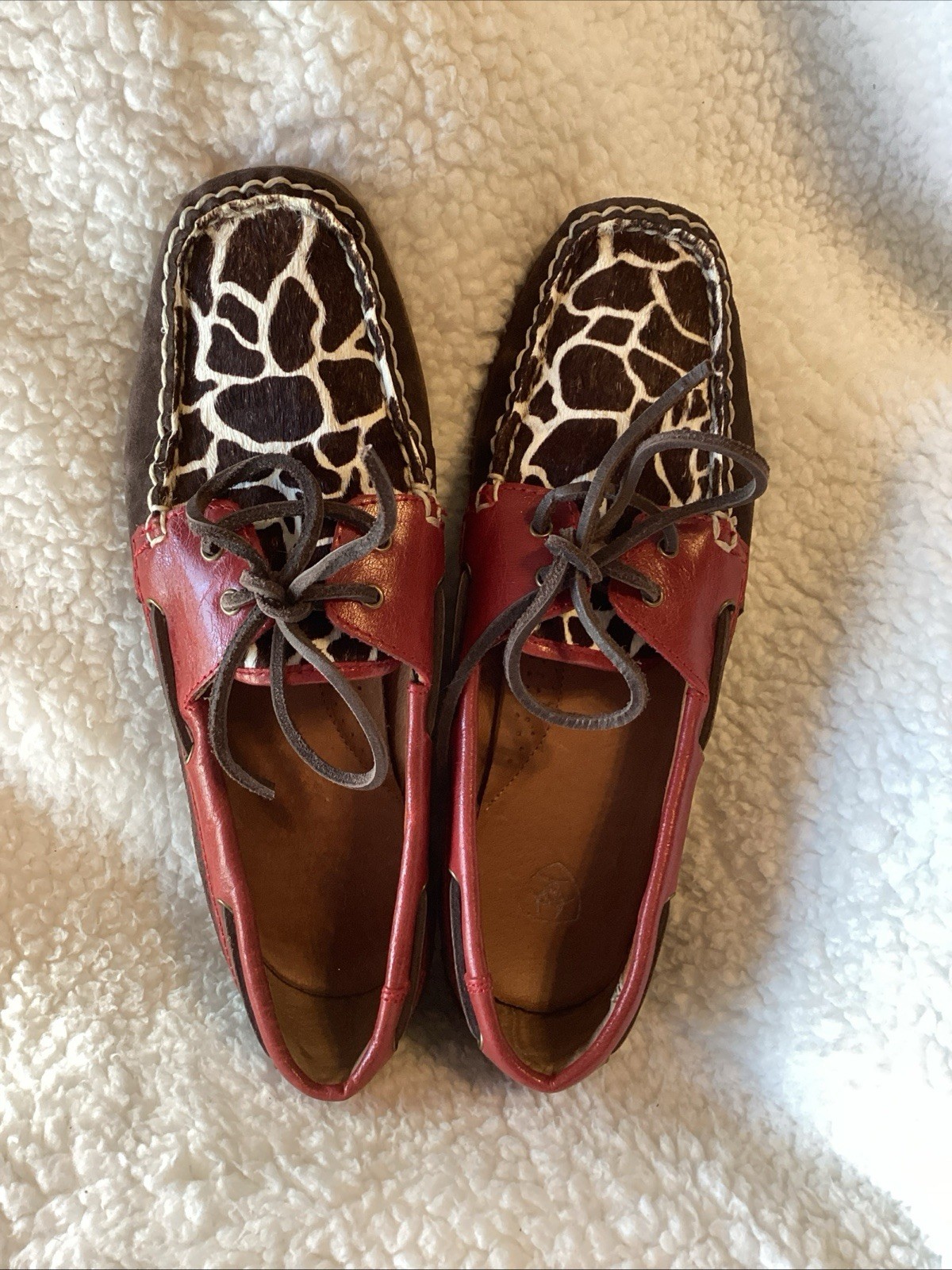Ariat Giraffe Ruby Palisade Lace Up, Boat Shoes Loafers Size 7.5 Women’s