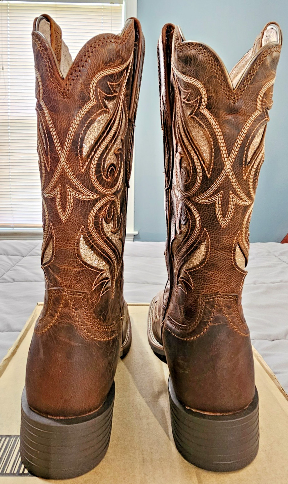 Ariat® (Women’s 7.5 WIDE) Round Up Bliss™ Western Boot, Sassy Brown – $220
