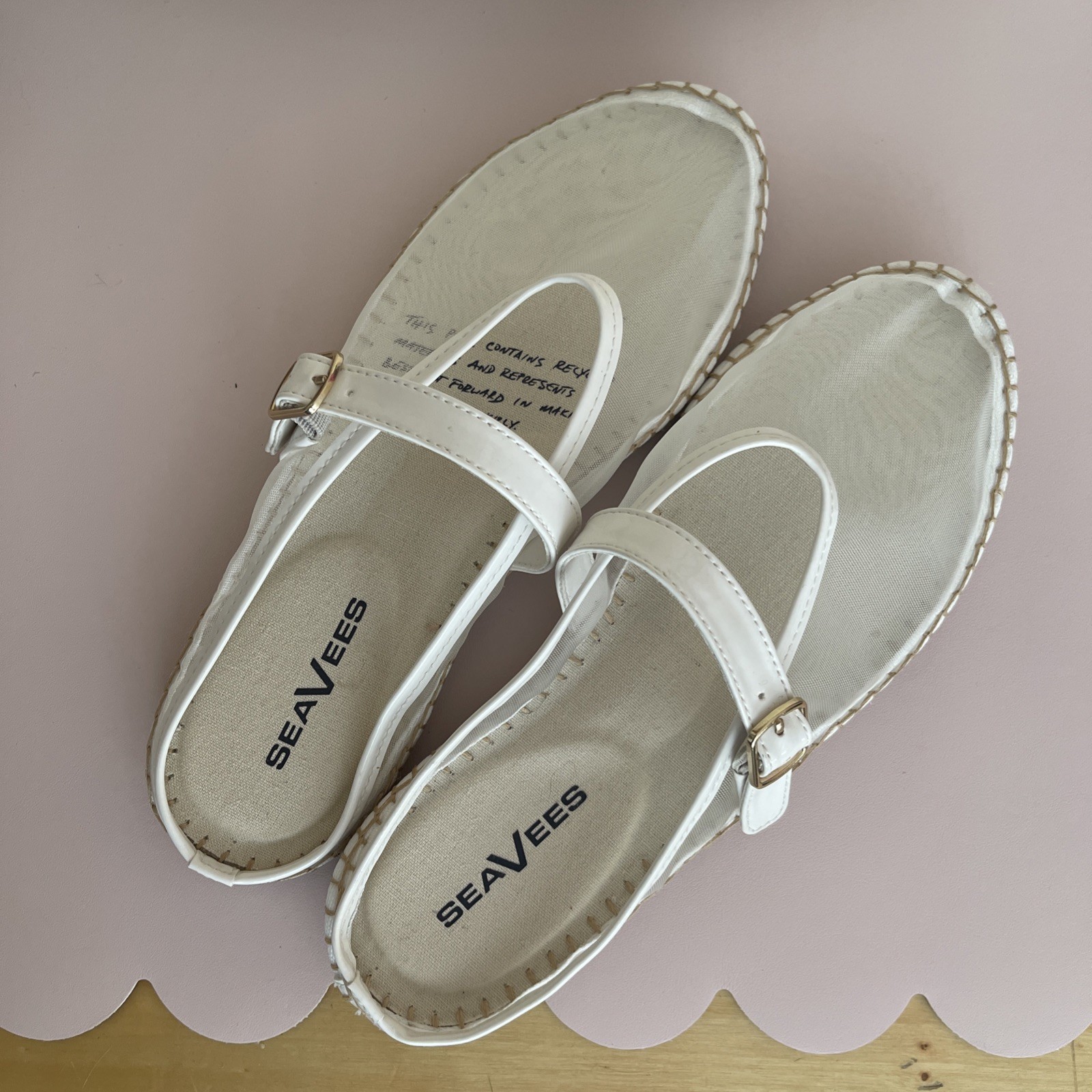 New White Mesh SeaVees Belmond Mules – Size 9 – No Box