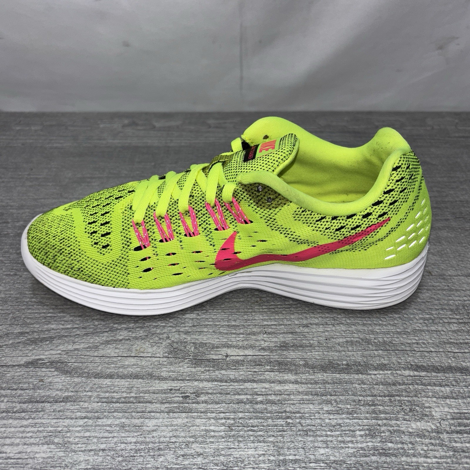 Nike Lunar Tempo Trainer Shoes Womens Size 7 Green Red Sneakers 705462-700