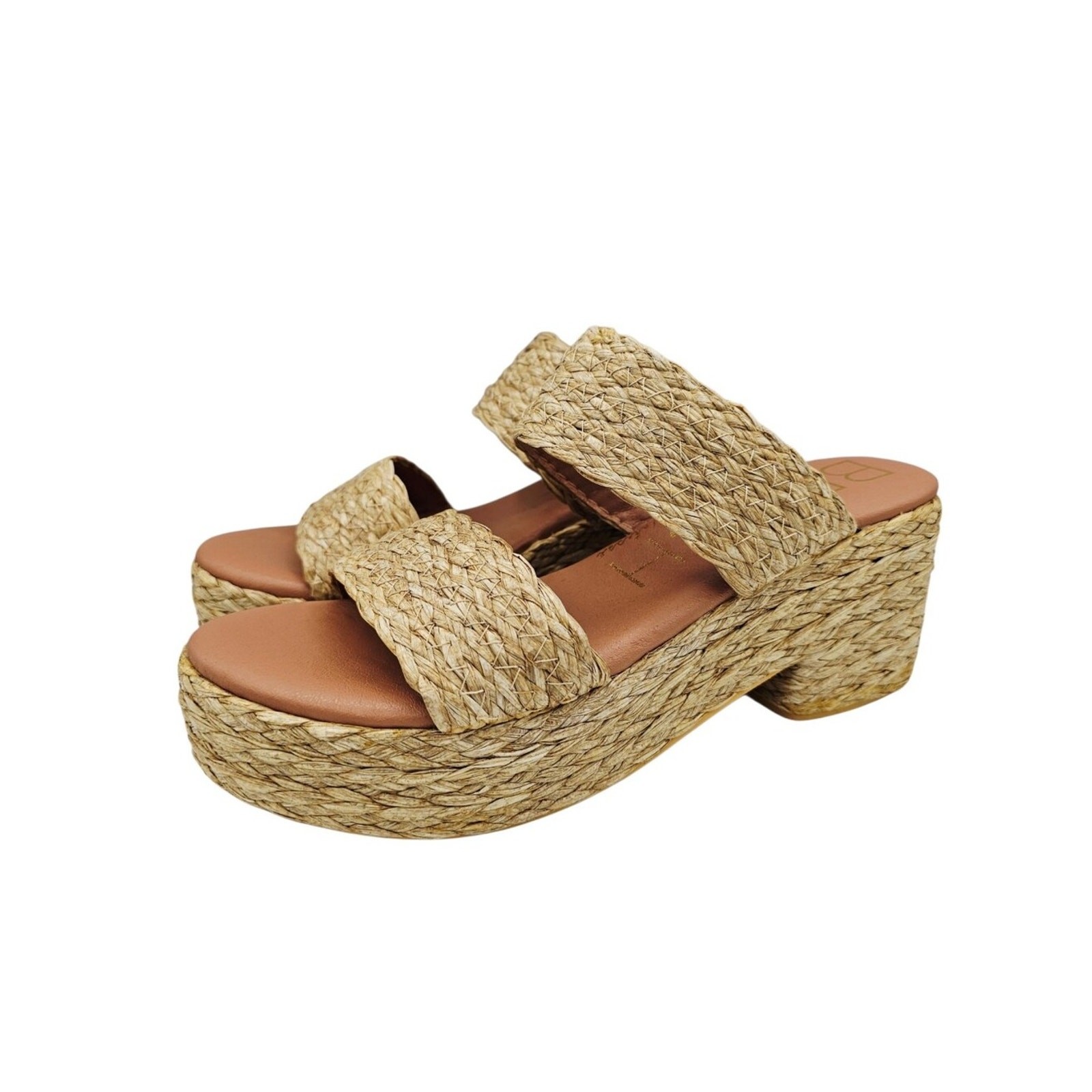 Beach by Matisse Womens 9 Seaview Ocean Ave Raffia Platform Sandals New Boho Y2K