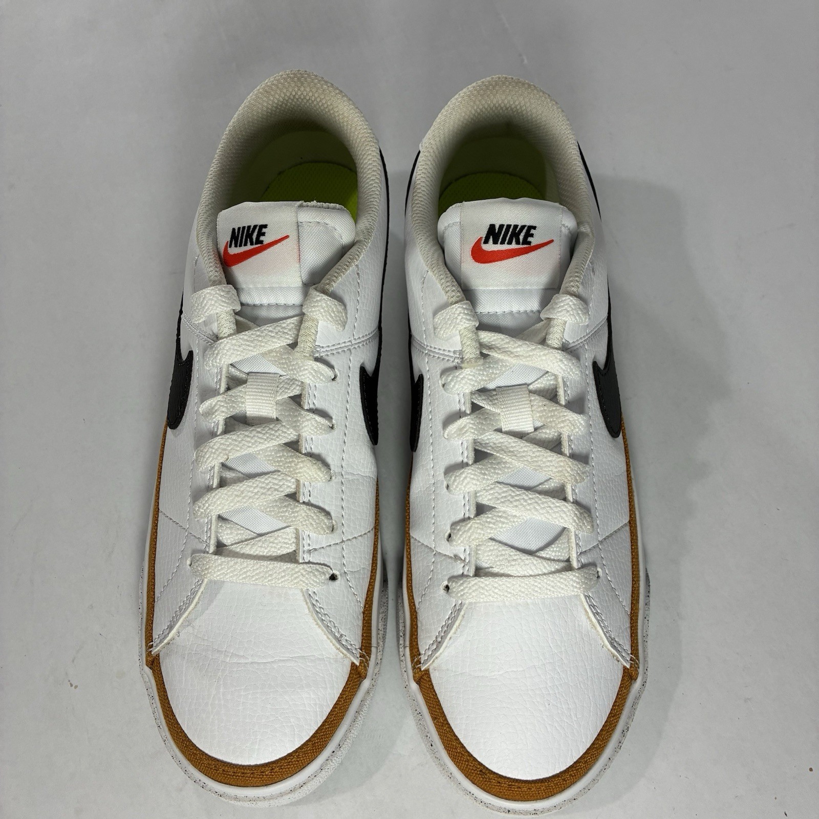 Size 7.5- Nike Court Legacy Next Nature White Desert Ochre W