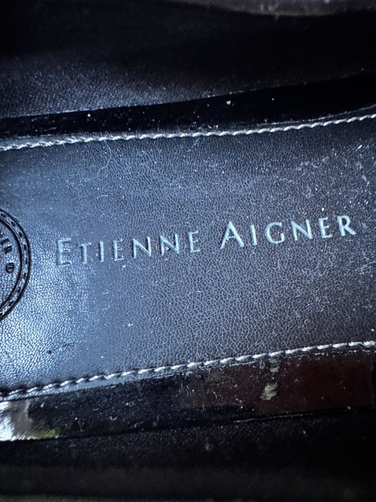 Etienne Aigner Wren Black Leather Loafers Women’s 7.5M Slip-On Casual Travel