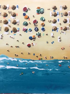 PLAYA I 80cmx80cm Montado en Caja americana de 82cmx82cmx4cm